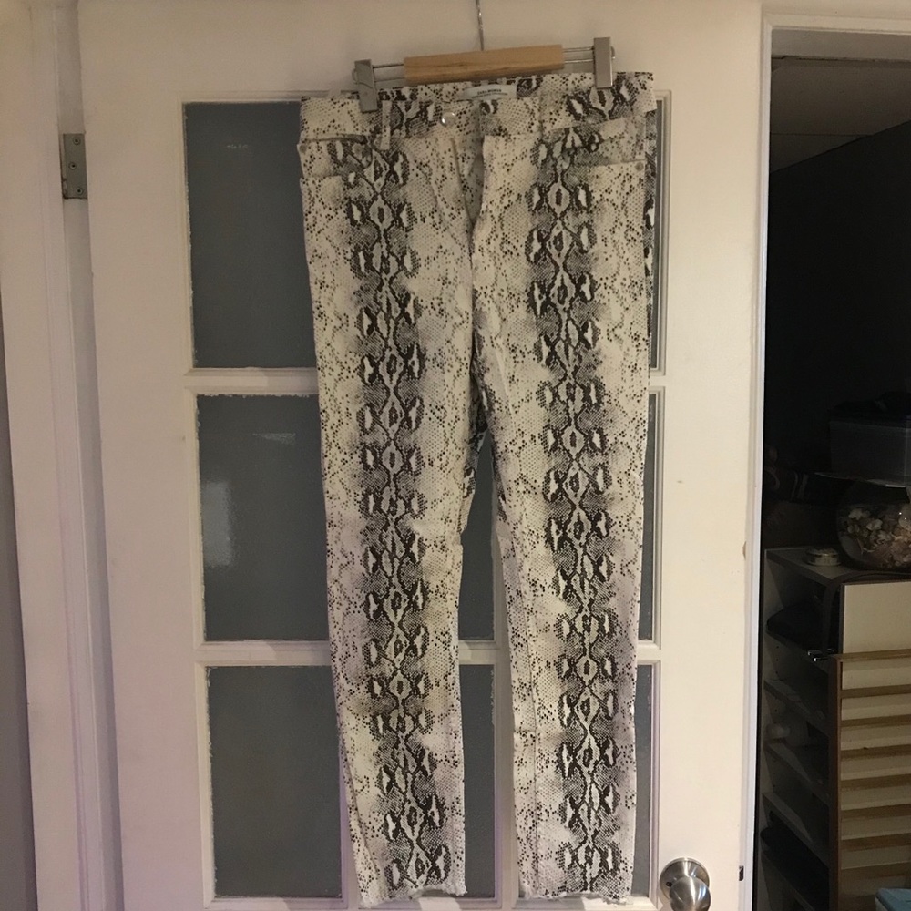 Zara snake stretchy jeans